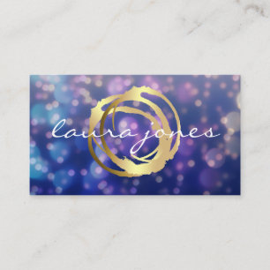 Visita Faux Gold Pintado Circle Designer - Tarjeta de vis