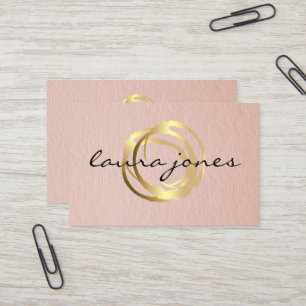 Visita Faux Gold Pintado Circle Designer - Tarjeta de vis