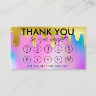 Visita Faux Holographic Makeup Drin Gracias Tarjeta de Le