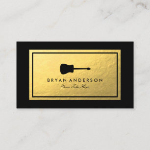 Visita Faux Relieve metalizado dorado - Tarjeta de presen