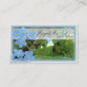 Visita Floral blanco azul elegante de la tarjeta de