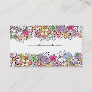 Visita Floral Blossoms Elegante Tarjeta de Negocios Perso