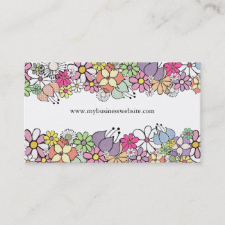 Visita Floral Blossoms Elegante Tarjeta de Negocios Perso