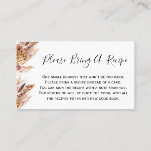 Visita Floral Boho Pampas Trae la receta de la tarjeta de