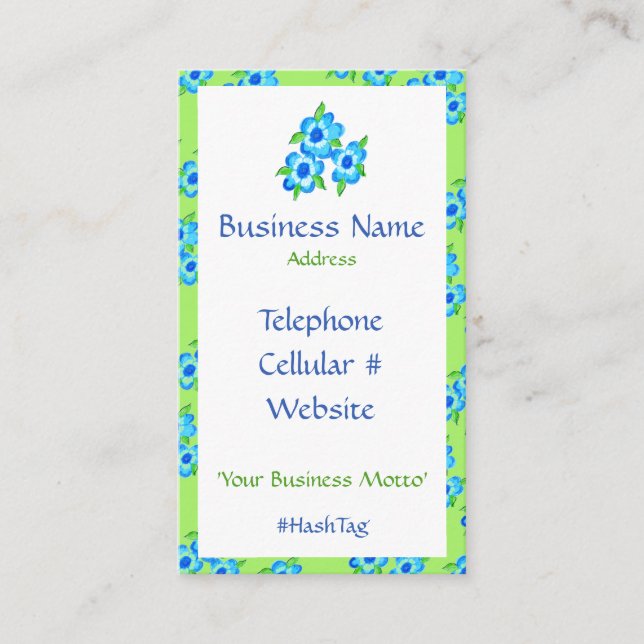 Visita Flores De bonito Y Tarjeta De Negocios De Stripe (Anverso)