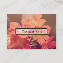 Visita flores hermosas de la tarjeta del comentario