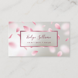 Visita Flower Petals Faux Relieve metalizado tarjeta de v