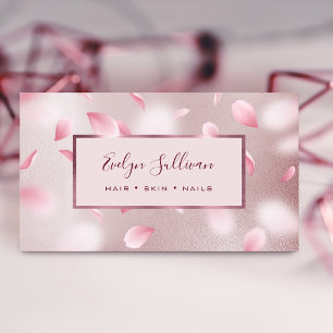 Visita Flower Petals Faux Relieve metalizado tarjeta de v