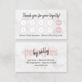 Visita Fondo de mármol de la tarjeta de lealtad de negoci