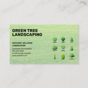Visita Formas de árbol   Tarjeta de presentación con logo