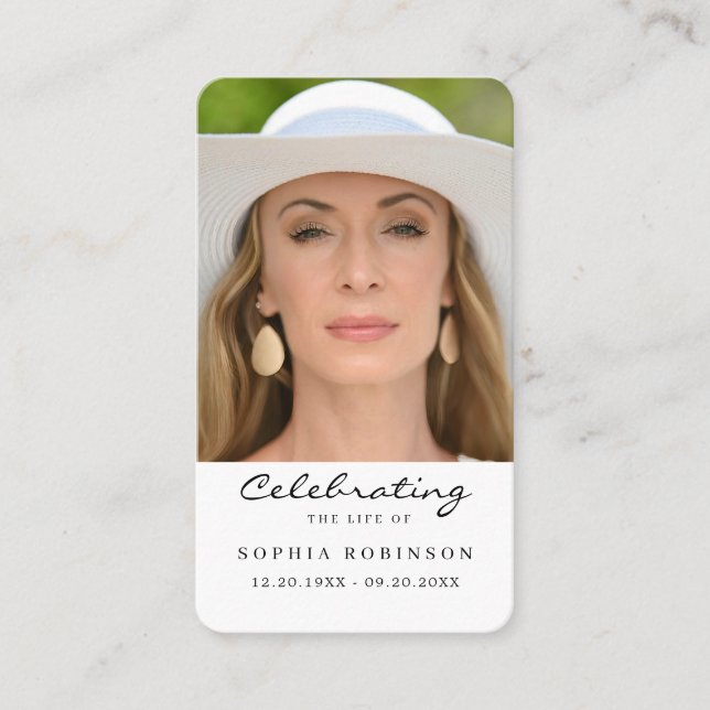 Visita Foto Celebración de la tarjeta de oración conmemor (Anverso)