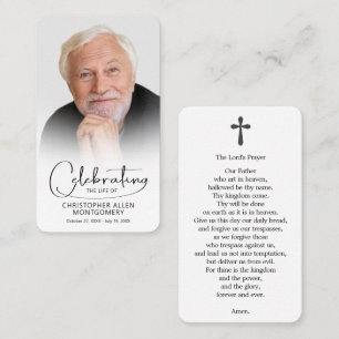 Visita Foto Celebración de la vida - Tarjeta de oración d