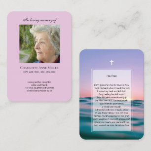 Visita Foto conmemorativa tarjeta de oración Yo soy libre