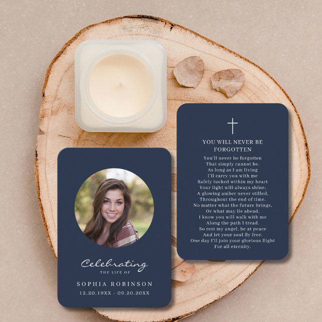 Visita Foto de la celebración de la vida Tarjeta de plega (Subido por el creador)