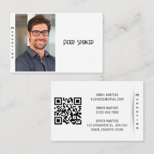Visita Foto de marketing minimalista Tarjeta de presentac