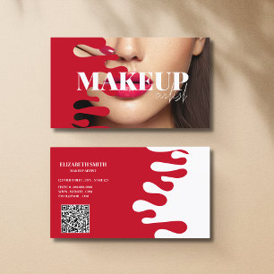 Visita Foto del artista de maquillaje Código QR Tarjeta d