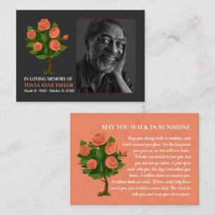 Visita Foto elegante, Rosa Bush, tarjeta de oración