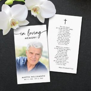 Visita Foto Funeral En Tarjeta De Oración Cruzada De Memo