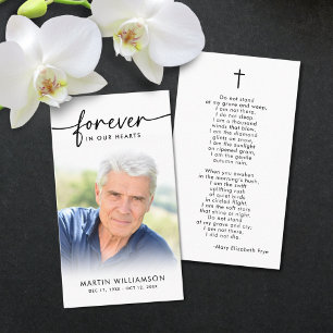Visita Foto funeraria moderna para tarjeta de oración cru