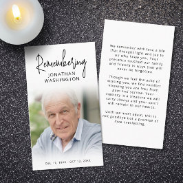 Visita Foto funeraria moderna que recuerda la tarjeta de