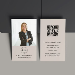 Visita Foto mínima QR Photo Professional Tarjeta de visit