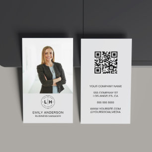 Visita Foto mínima QR Photo Professional Tarjeta de visit