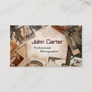 Visita Foto profesional del vintage de la tarjeta del