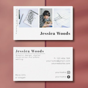 Visita Fotografía de diseñador de diseño gráfico Tarjeta