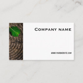 Visita Fotografía de hoja de madera minimalista Tarjeta d