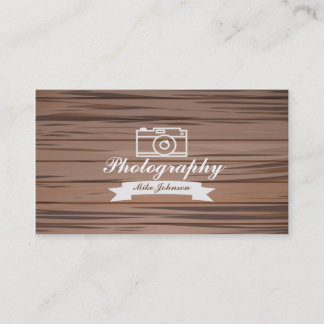Visita Fotografía de madera con la cámara - tarjeta de