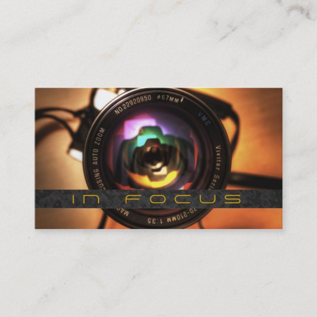 Visita Fotógrafo, tarjeta de presentación de fotografía (Anverso)