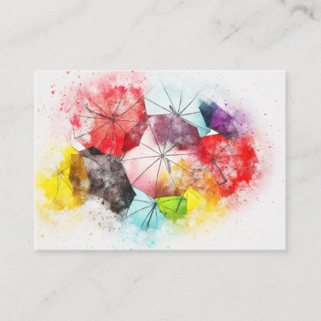 Visita Fotógrafos Decoraters del paraguas de la tarjeta (Anverso)