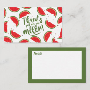 Visita Fruit Watermelon Red Cute Tarjeta de agradecimient