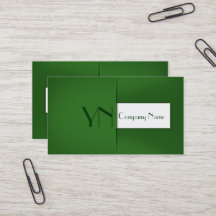 Funda verde profesional moderno - tarjeta de visit