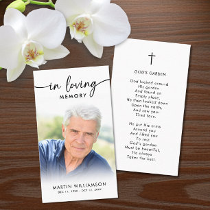 Visita Funeral En Memoria Foto Tarjeta De Rezo Cruzado