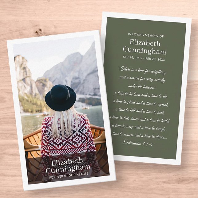 Visita Funeral Memorial Tarjeta de Fotos Moderna y Simple (Subido por el creador)