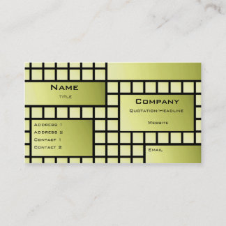 Visita Funky Blocks Tarjeta de negocios, Olive Green