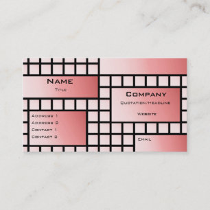 Visita Funky Blocks tarjeta de negocios, suave rosa