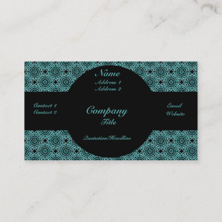 Visita Funky Elegance Tarjeta de Negocios, Verde azulado