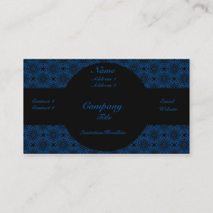 Visita Funky Elegance tarjeta de visita, azul