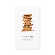 Galleta de acuarela en tarjeta de presentación de