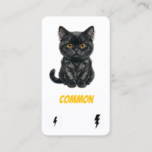 Visita Gato Punk Común Tarjeta de Coleccionista - Black R