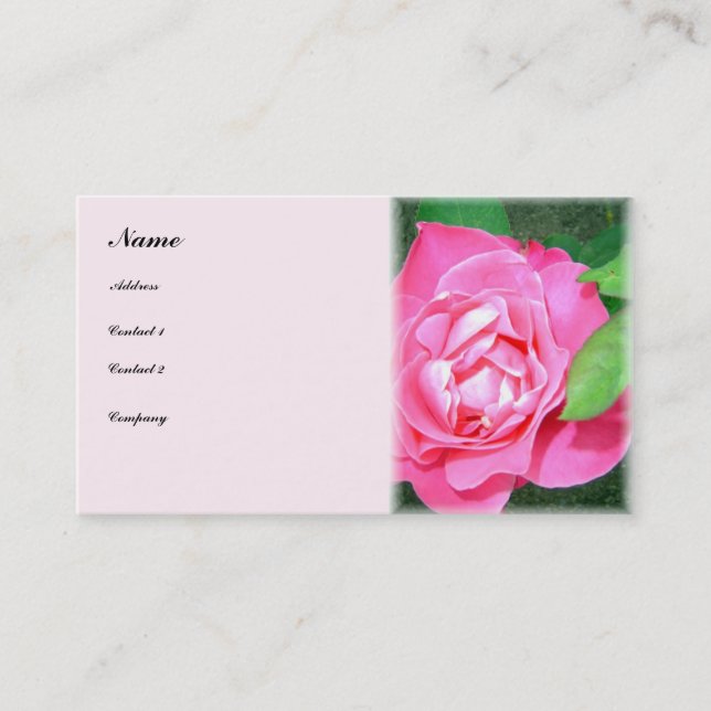 Visita Gentle Rose - tarjeta de presentación (Anverso)