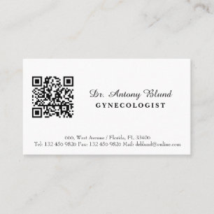 Visita Ginecólogo Tarjeta de presentación con código QR