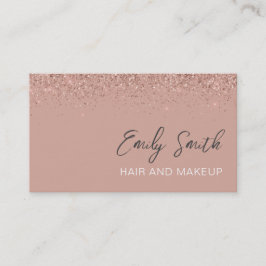 Visita Girly Rosa Gold Rubor Purpurina rosa tarjeta de vi