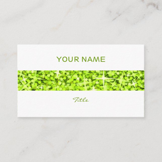 Visita Giro blanco de la tarjeta de presentación Glitz Li (Anverso)