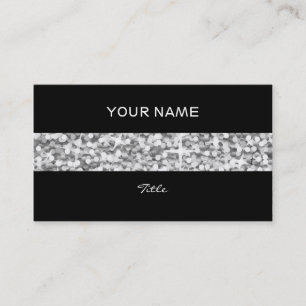 Visita Giro Glitz "Silver" raya tarjeta de negocios negro