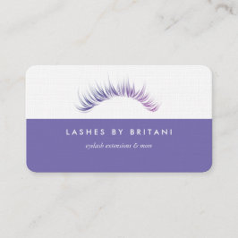 Visita Glam Eyelashes texto blanco Tarjeta de presentació