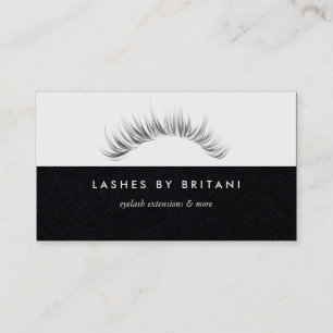 Visita Glam Eyelashes texto blanco Tarjeta de presentació