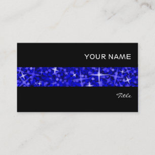 Visita Glitz Dark Blue stripe tarjeta de negocios negro